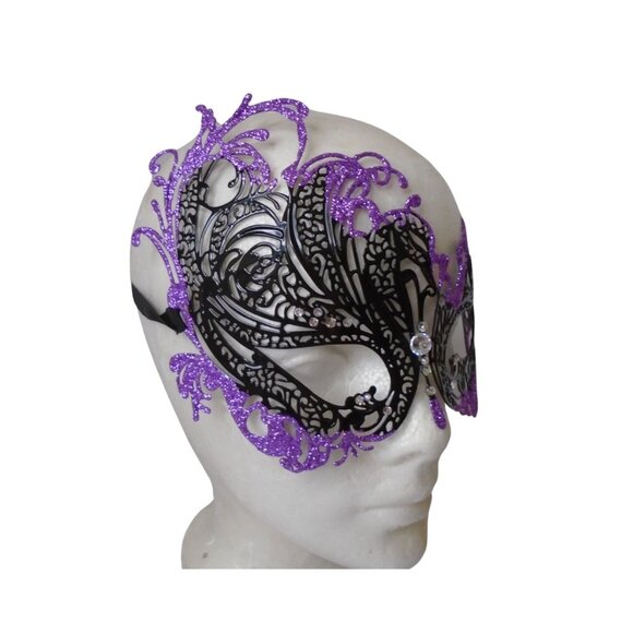 Couples Venetian Masquerade Carnival Party Mask 1 Set two masks 3446 - Picture 2 of 5